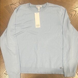 Calvin Klein woman Sky Blue Crewneck Sweater